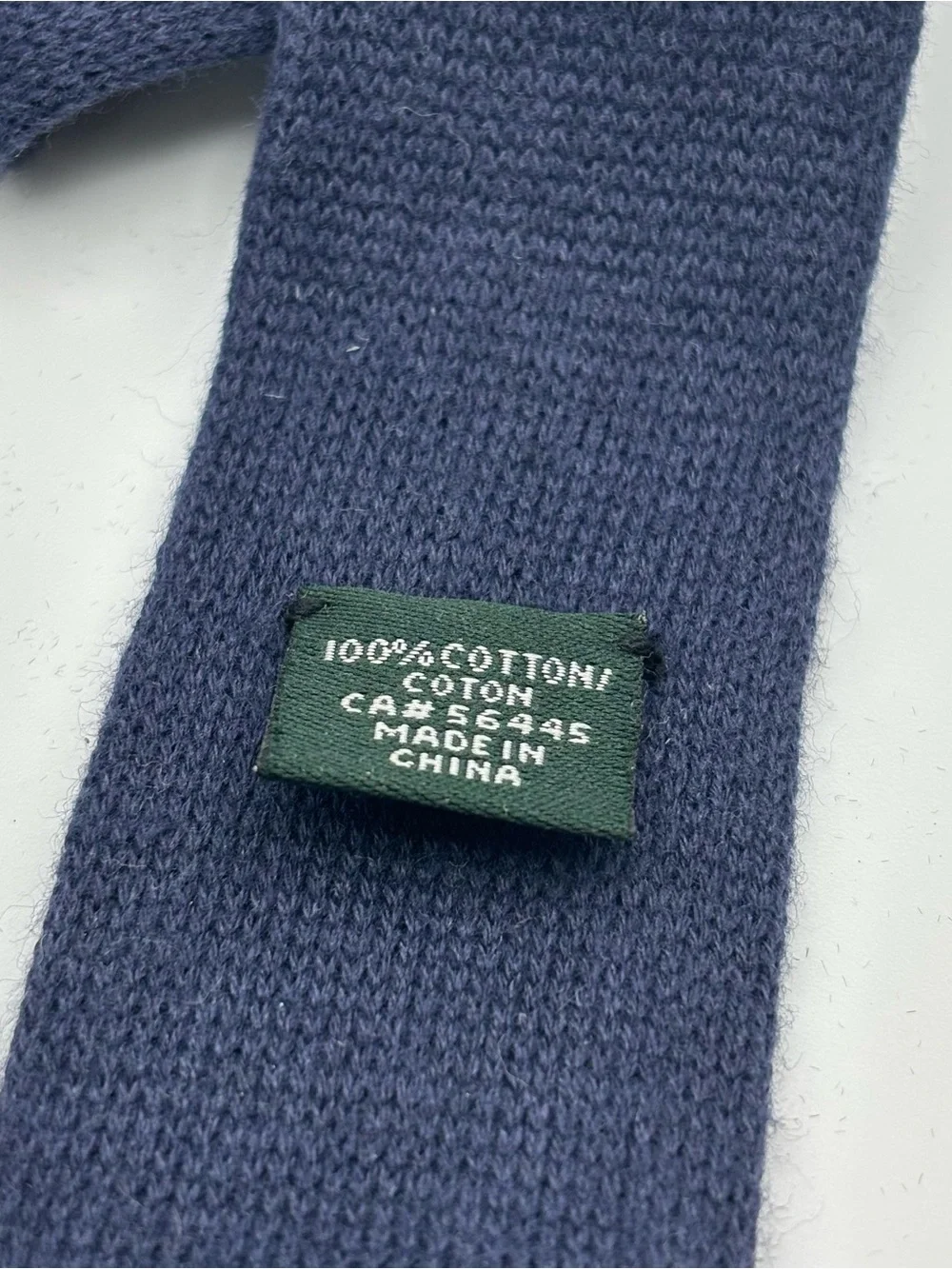 J.Crew | Knitted Micro-Heart Pattern Square-End Necktie Tie | Navy Blue/Red